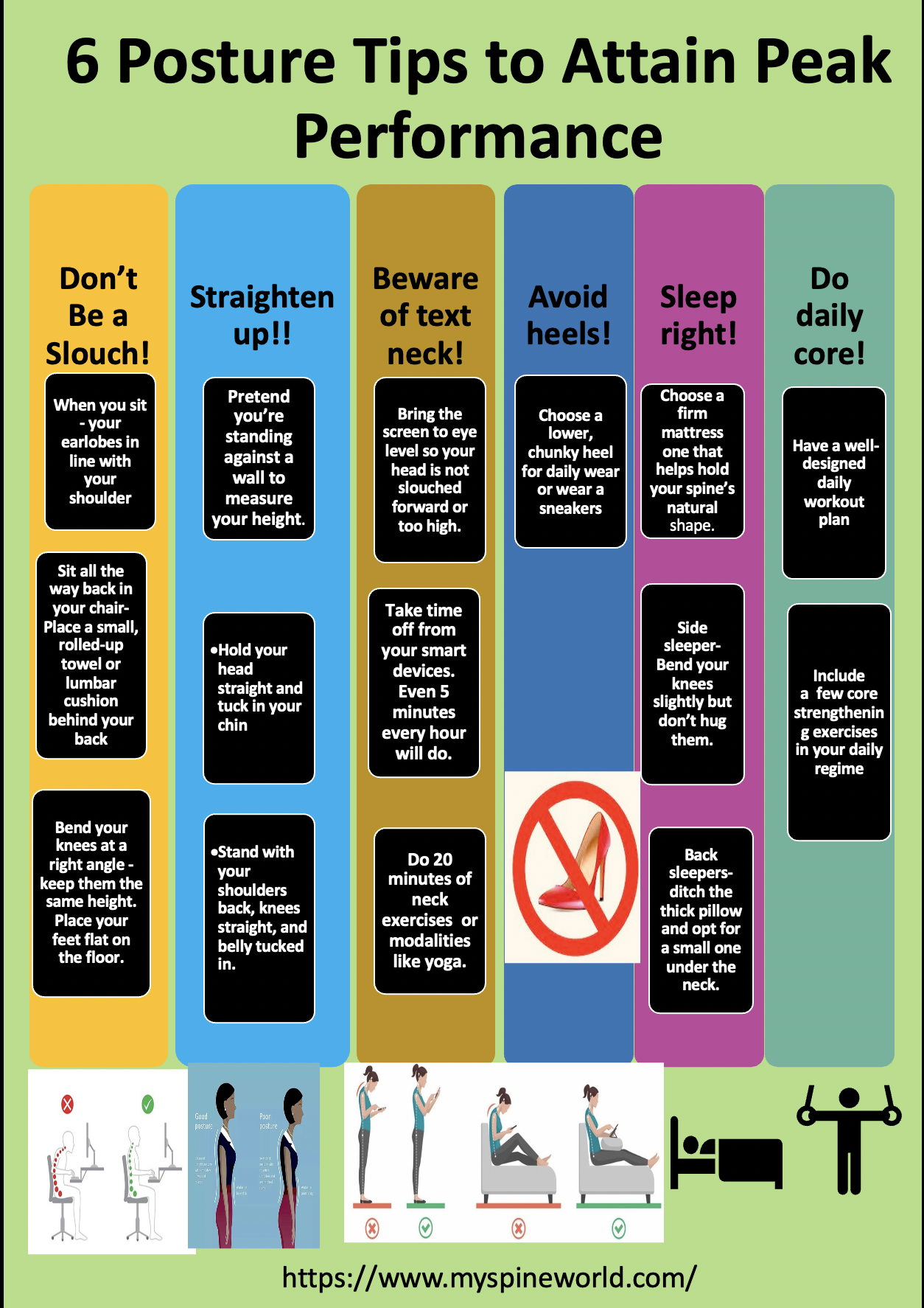 6 Posture Tips for Peak Performance-Infographic